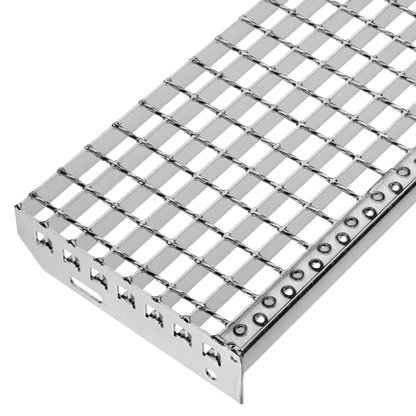 Schweißpressrost-Stufe 1200x305mm - Feuerverzinkt & Rutschfest
